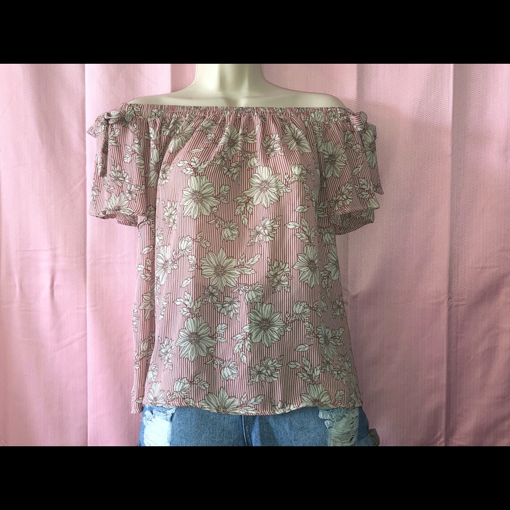 Off the shoulder floral top